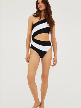 Beach Riot Joyce in black and white NWT